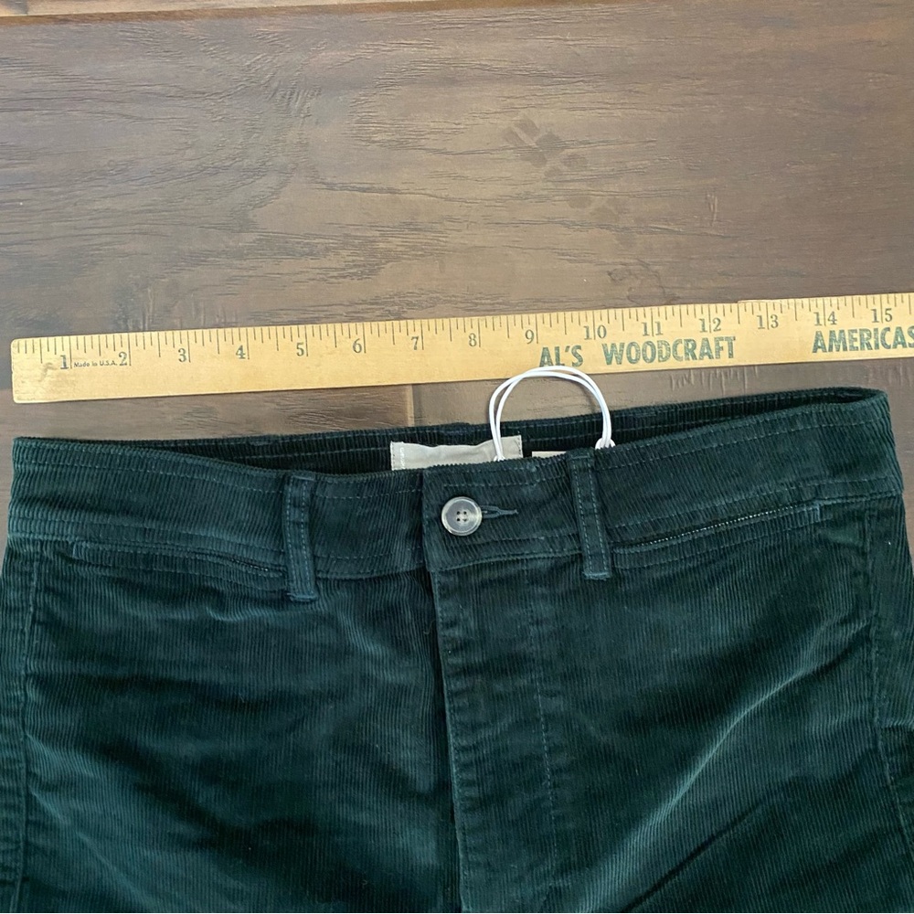 New Everlane woman’s corduroy straight relaxed dark green pant size 6 available - Picture 8 of 15